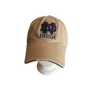 Notre Dame University Irish Khaki Blue Hat Cap Adjustable